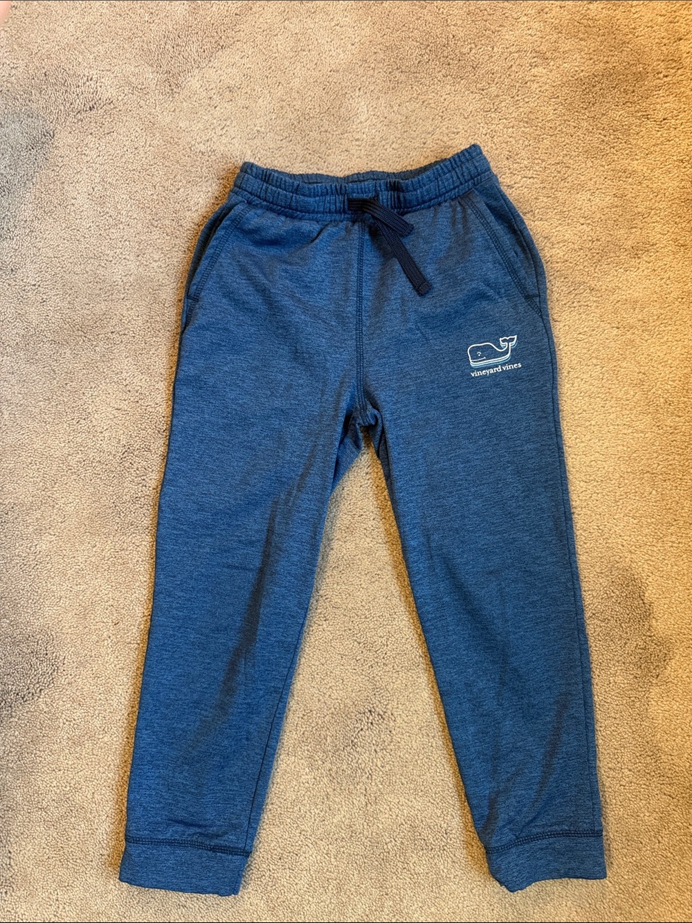 Vineyard Vines Kids Heather Navy Jogger Sweatpants